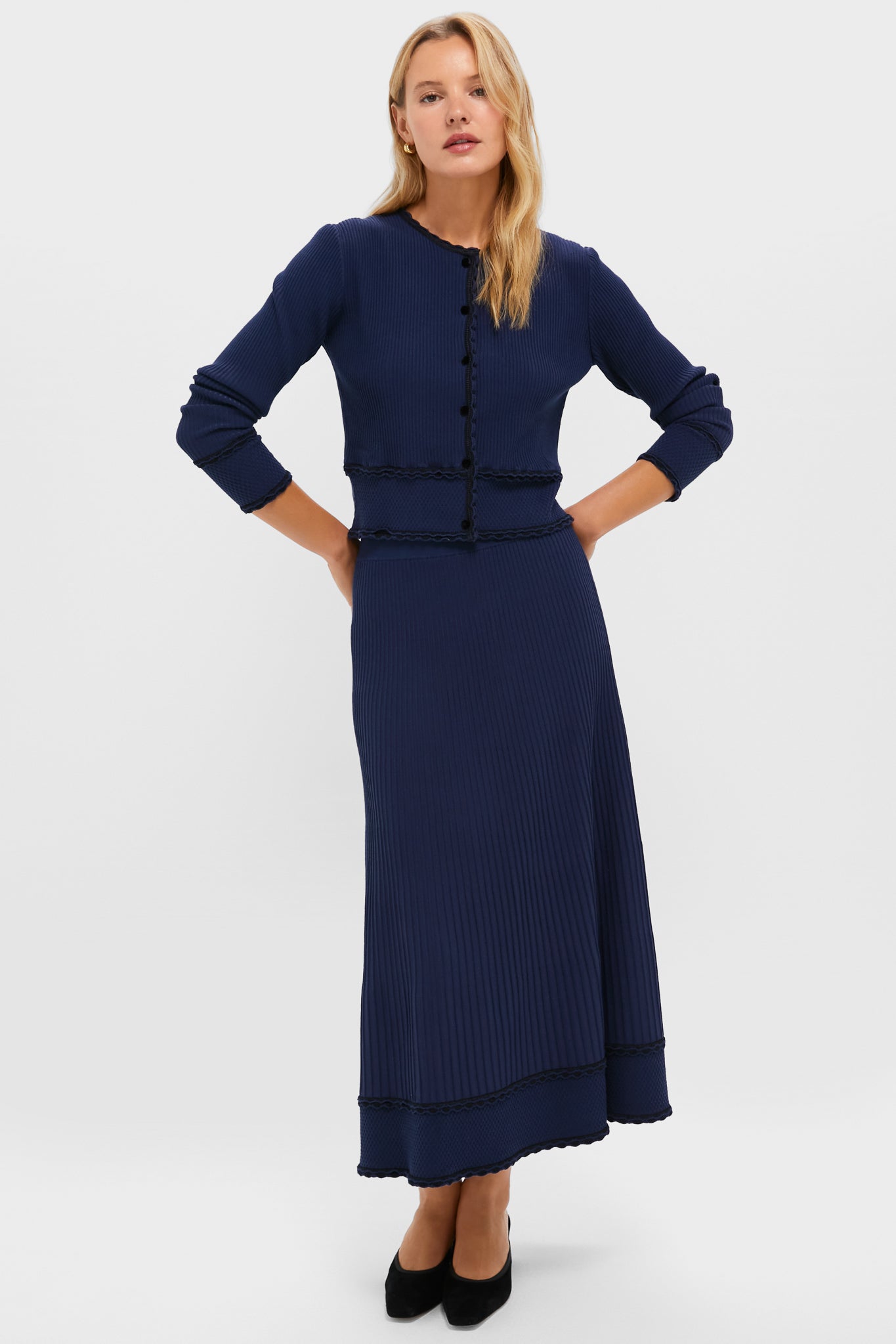 Navy Knit Lily Cardigan | Tuckernuck