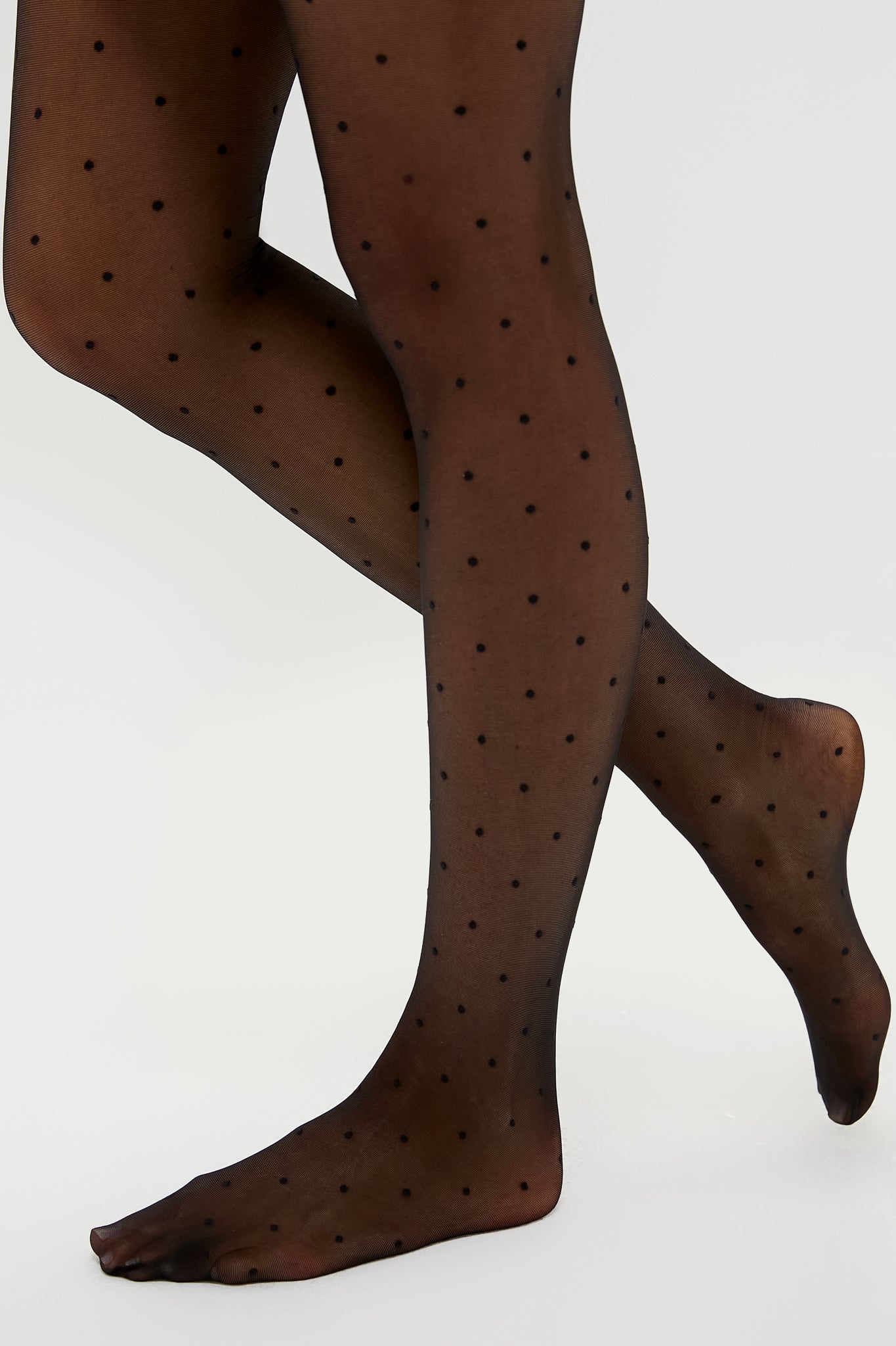 Black Sheer Polka Dot Tights Falke