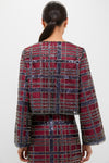 Sequin Plaid Maxine Top