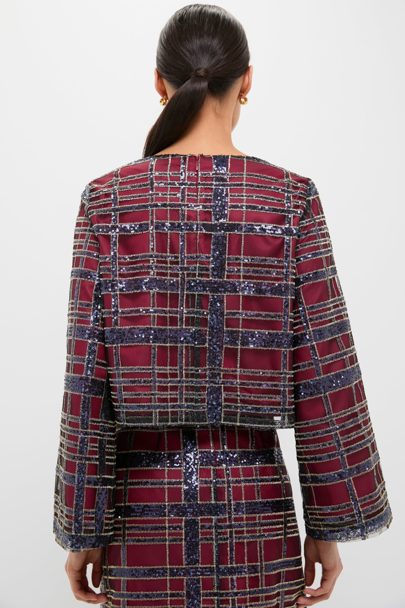 Sequin Plaid Maxine Top