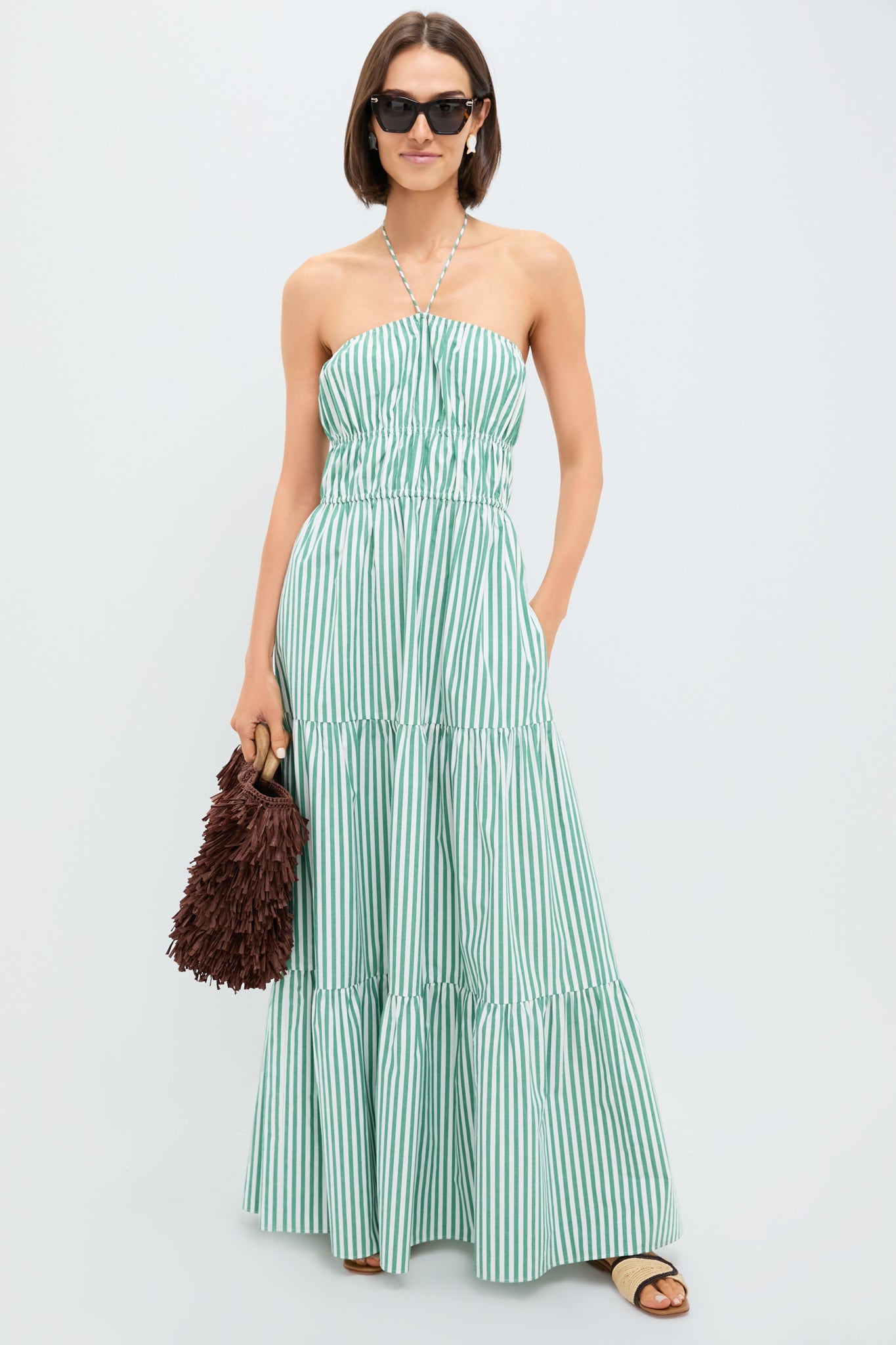 Tennis Green Striped Jodie Dress Tennis Green Striped Jodie Dress