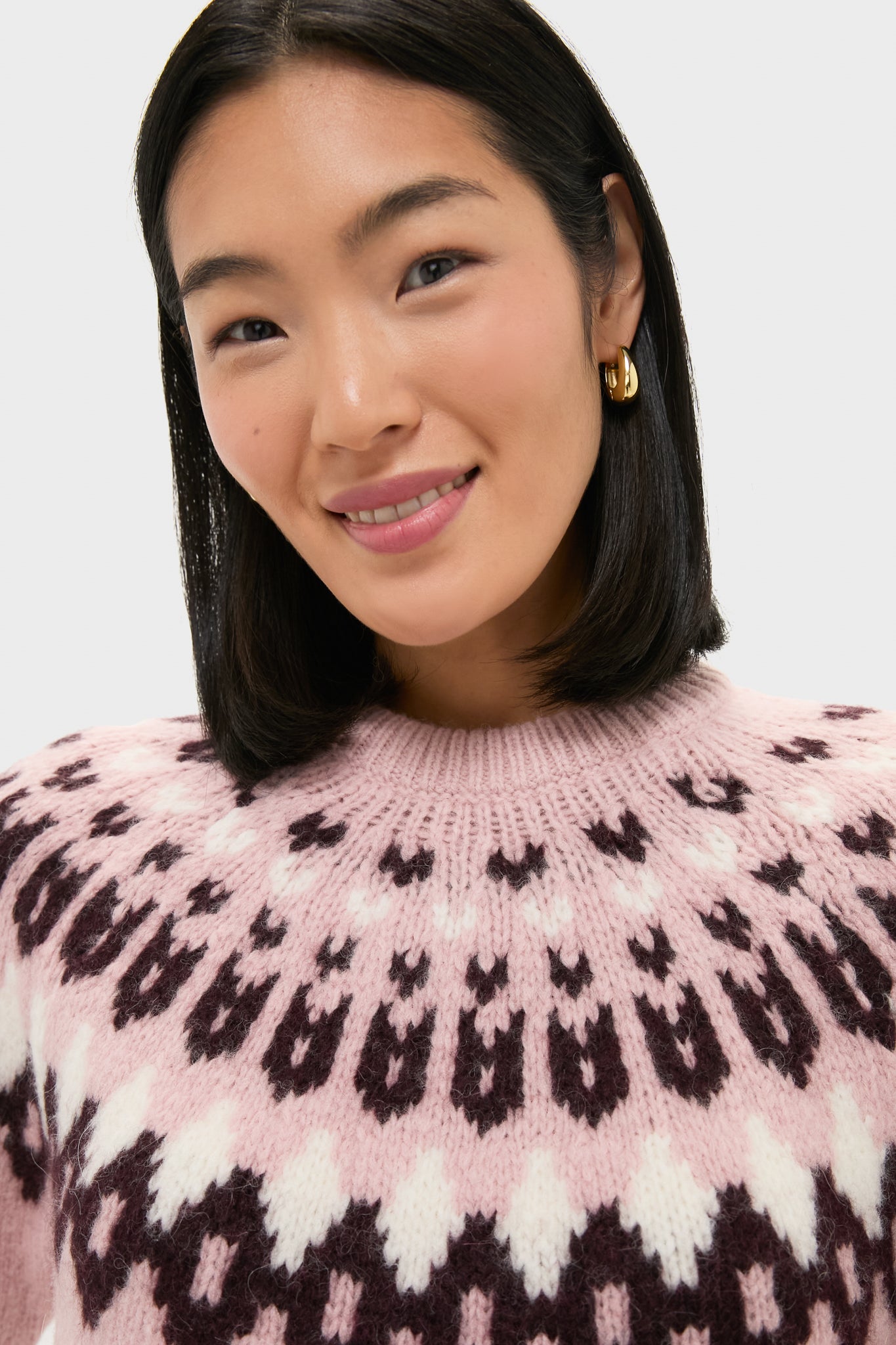 Deep Petal Multi Anne Fairisle Pullover | Veronica Beard