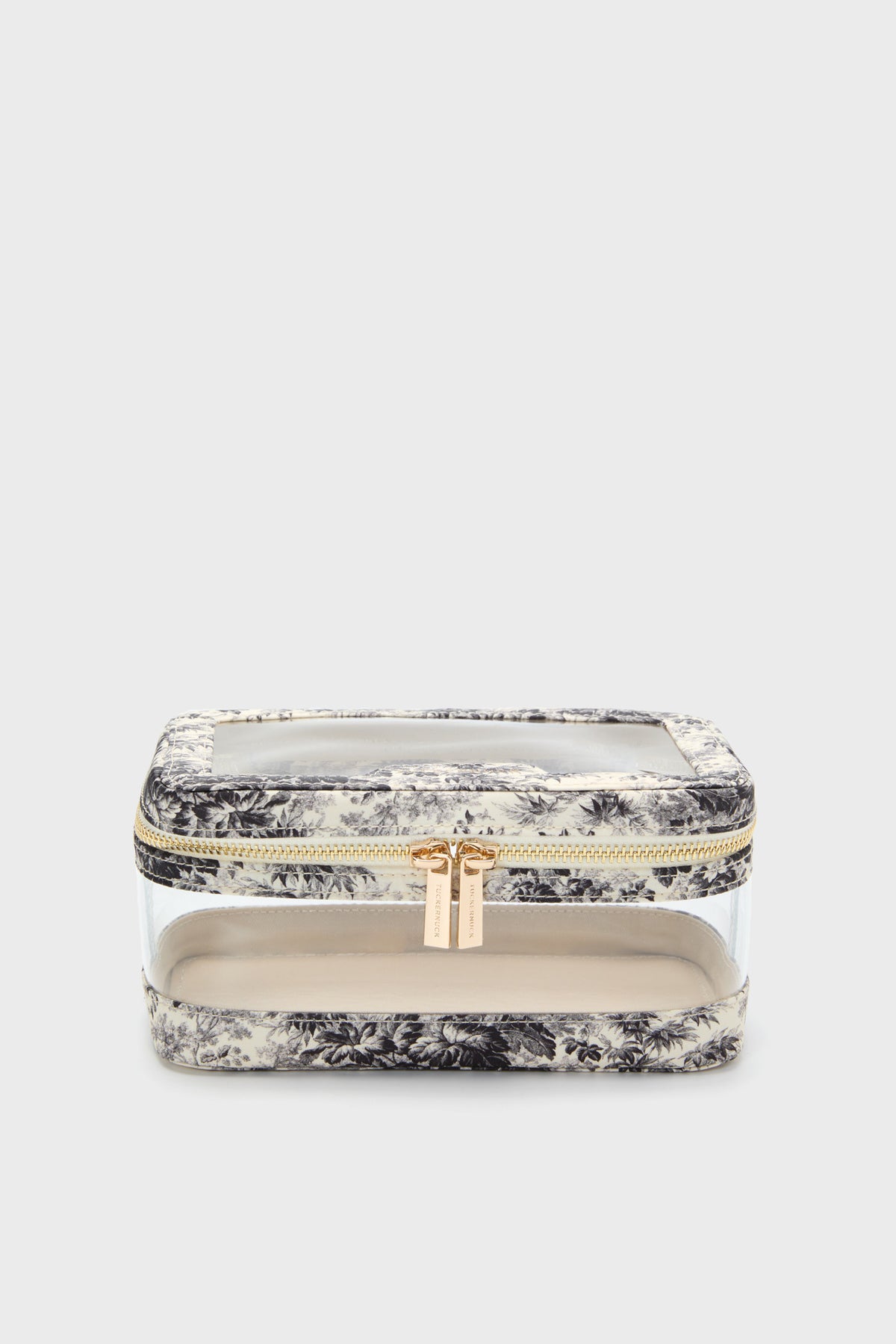 Noir Cypress Toile PVC Small Vanity Case