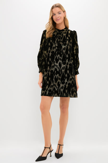 Metallic Velvet Burnout Samantha Dress