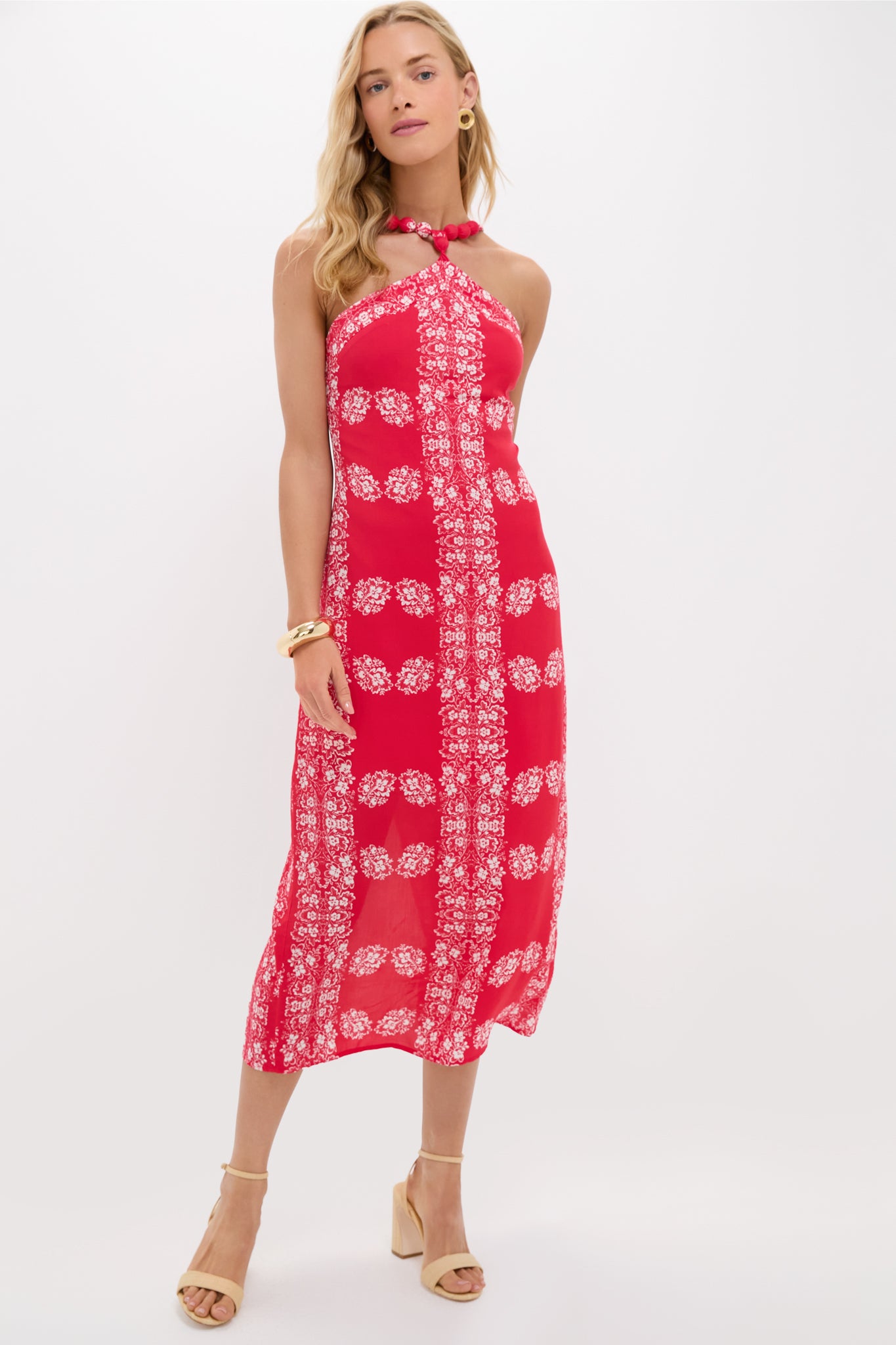 Red Floral Wauwinet Maxi Dress