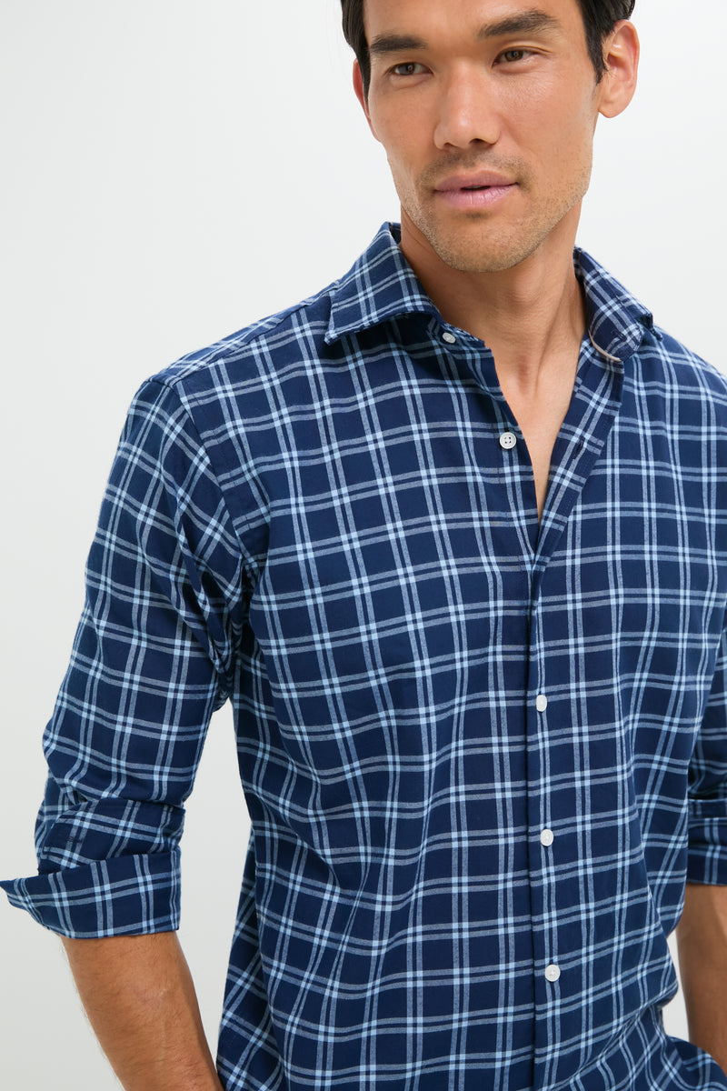Navy Mystic Performance Flannel Sport Shirt