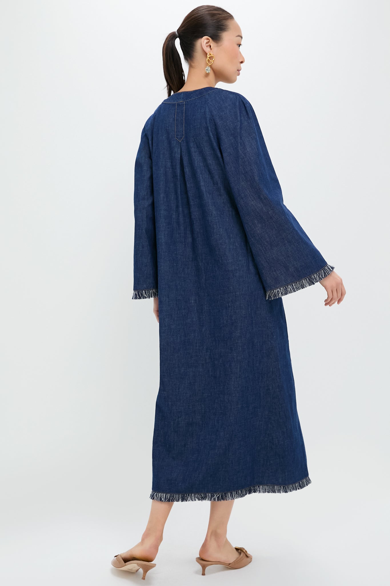 Atlantic Rhiannon Fringe Denim Midi Dress | Zimmermann Atlantic Rhiannon Fringe Denim Midi Dress | Zimmermann