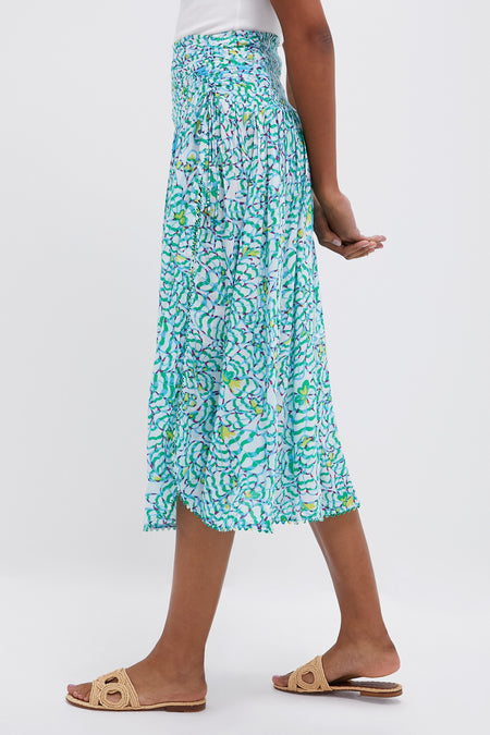 Green Wings Flower Carla Long Skirt