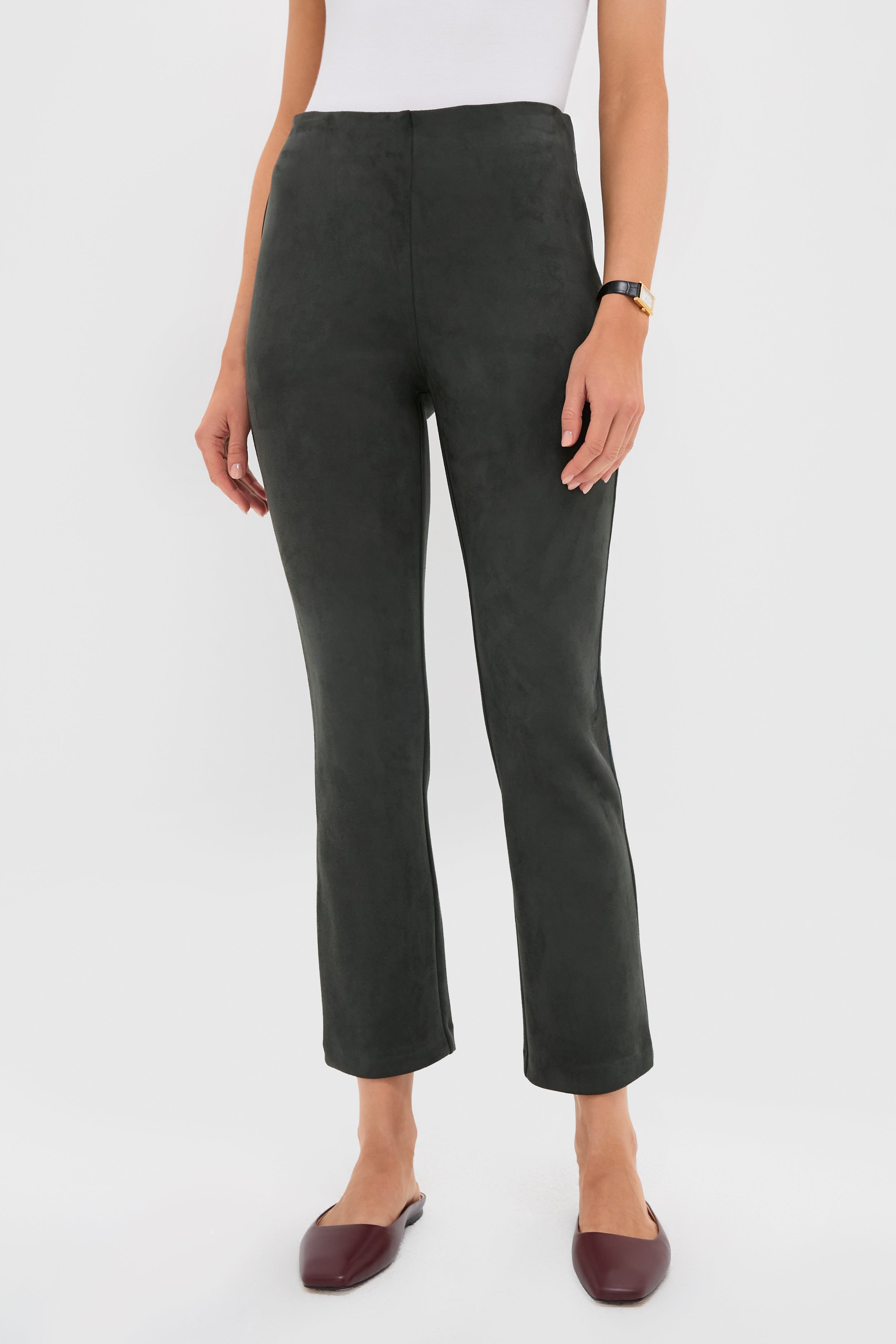 Deep Olive Vegan Suede Ashford Pants | Tuckernuck