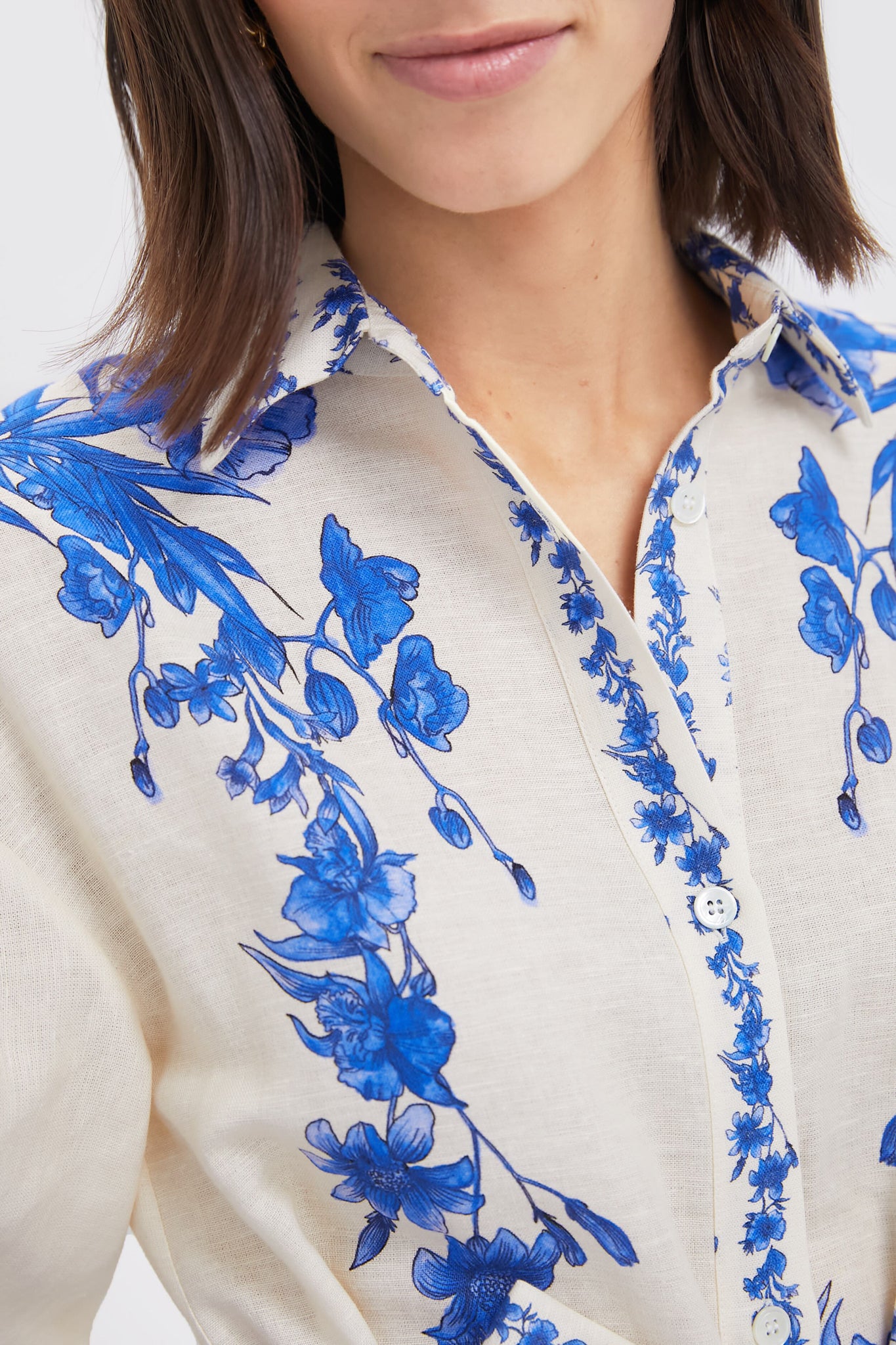 Antigua Blue Bianca Linen Dress