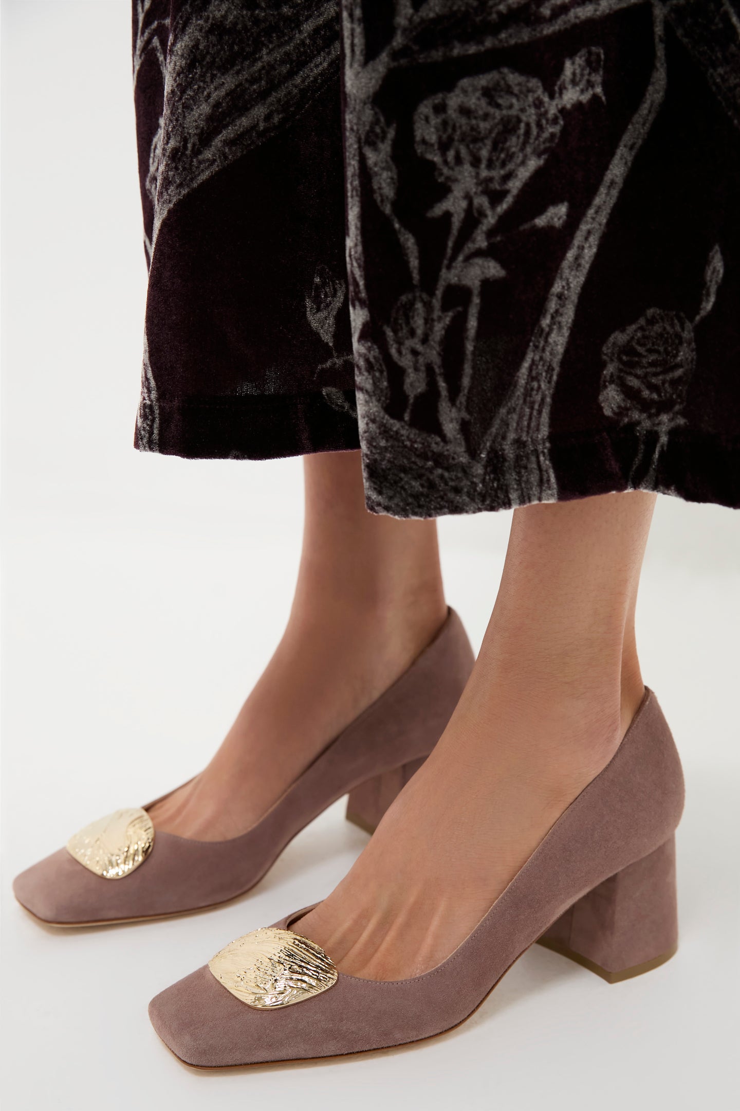 Greige Suede Naxos Heels