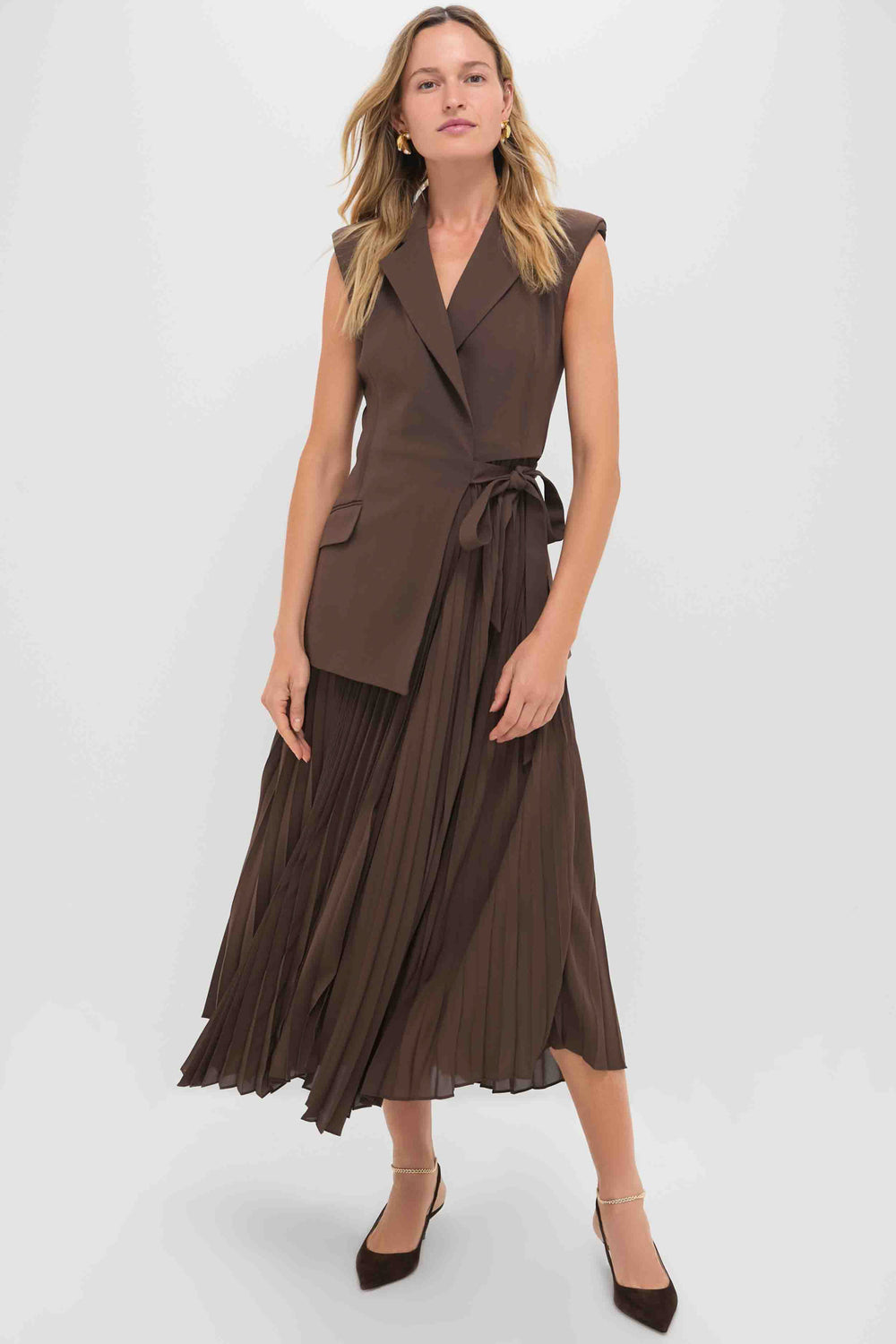 Cocoa Helena Combo Blazer Dress | SIMKHAI Cocoa Helena Combo Blazer Dress | SIMKHAI