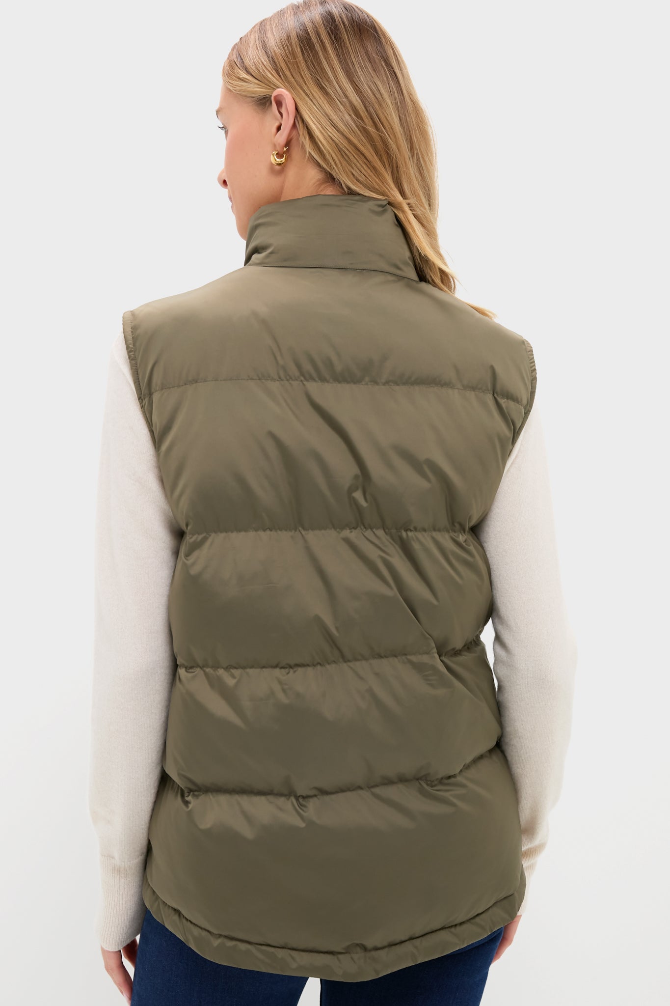 Olive Green Inez Puffer Vest