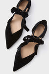 Black Corinna Bow Flats