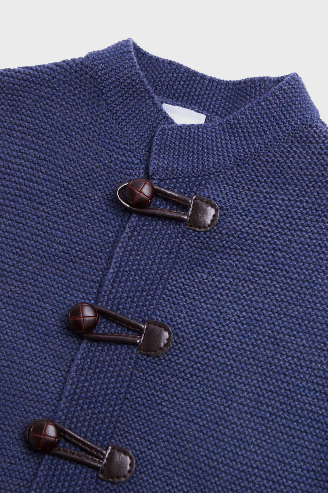 Toggle Fastening Knitted Cardigan in Blue