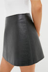 Black Leather Meg Mini Skirt