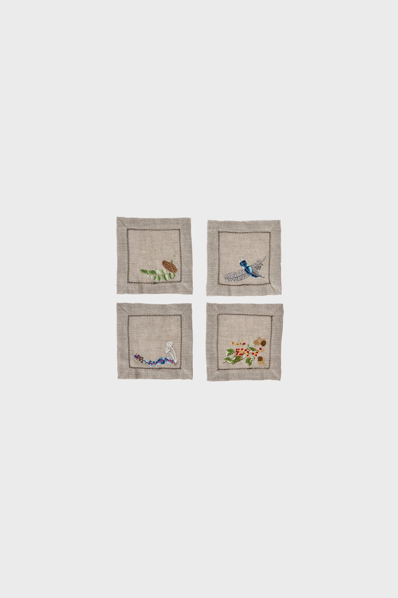 Forest Walk Cocktail Napkin Assorted Set of 4