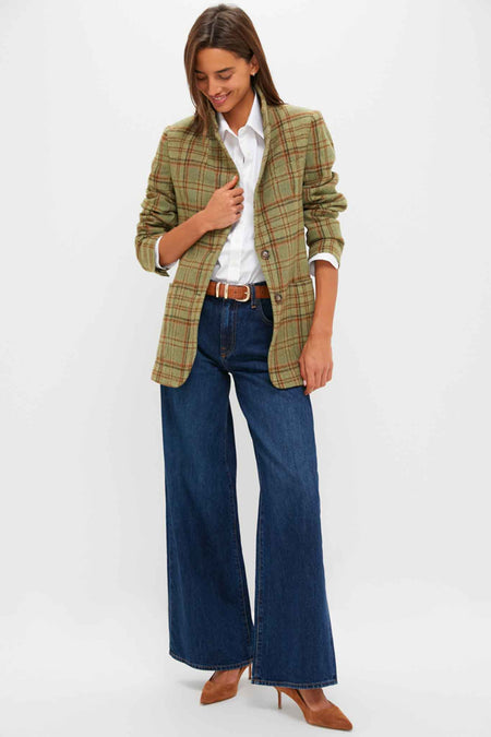 Sherwood Plaid Wool Herron Blazer