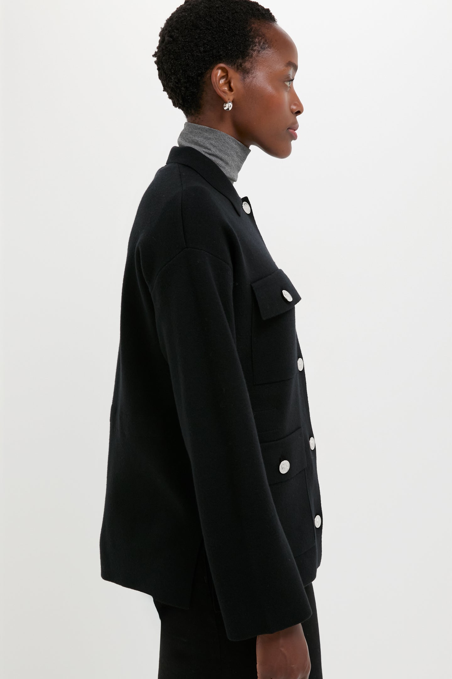 Black Cambridge Sweater Jacket