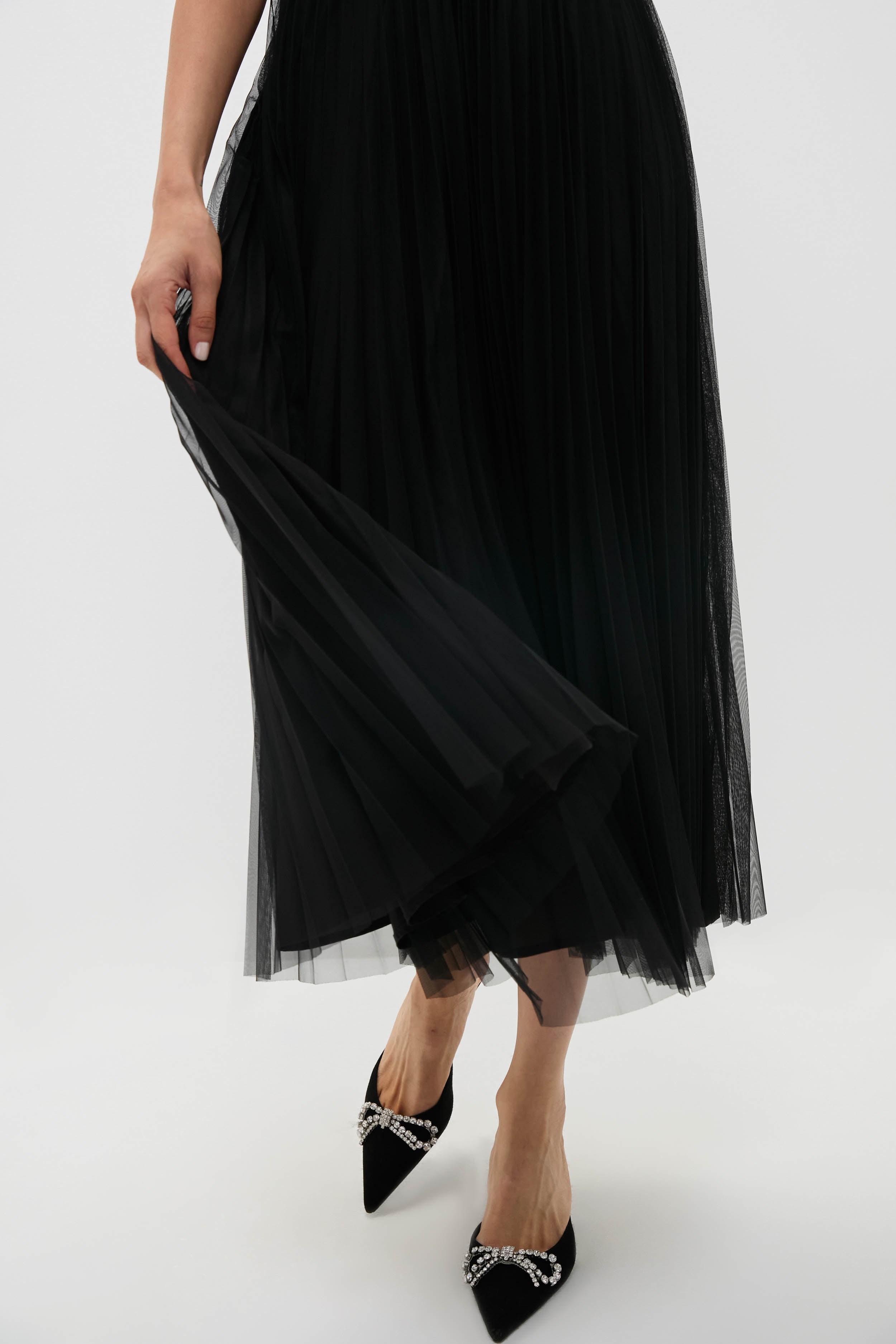 Black Short Sleeve Knit Welton Dress