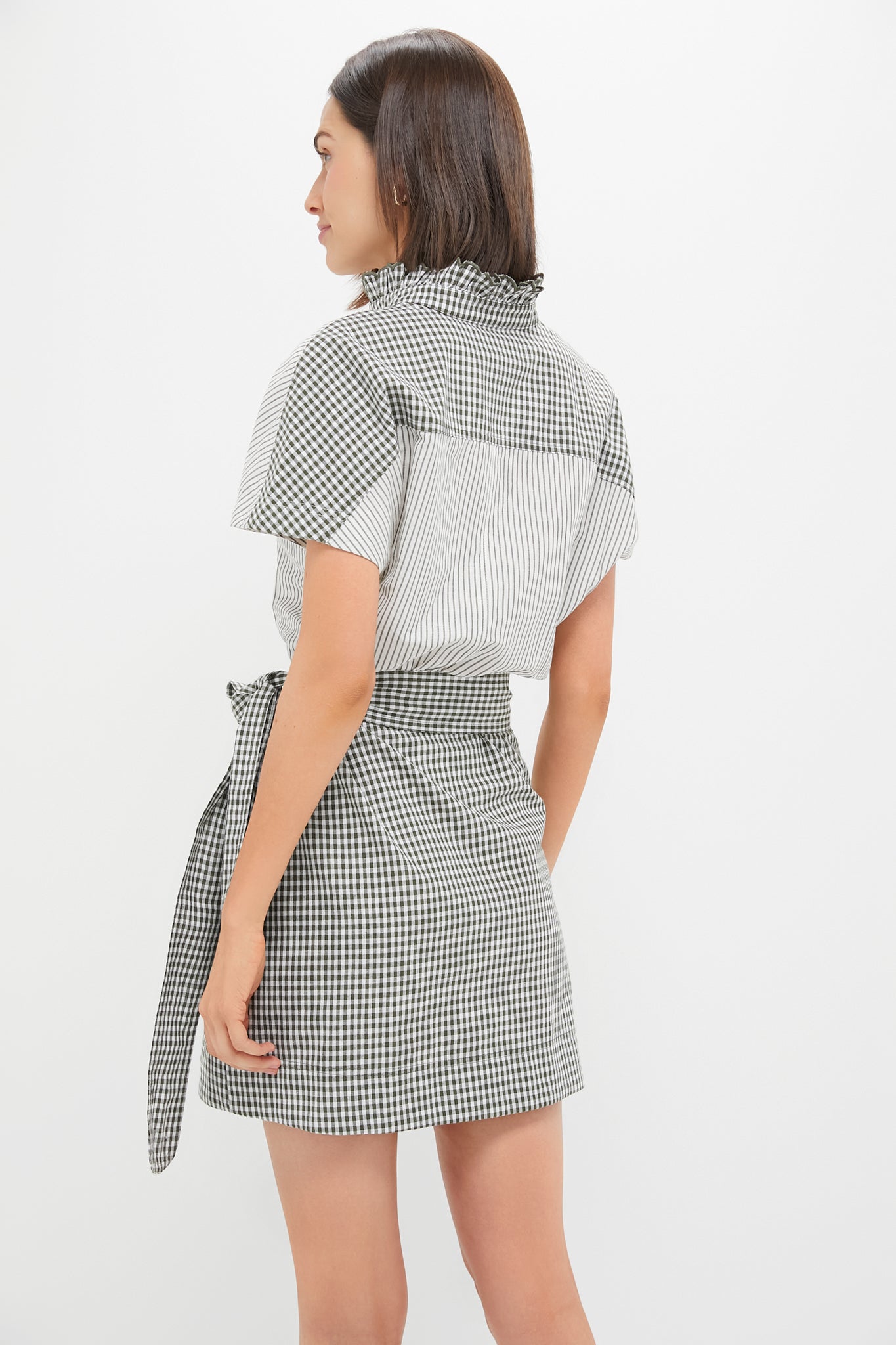 gingham 新品未使用　COMESANDGOES+AH.H Green Gingham Frida Dress | Pomander Place