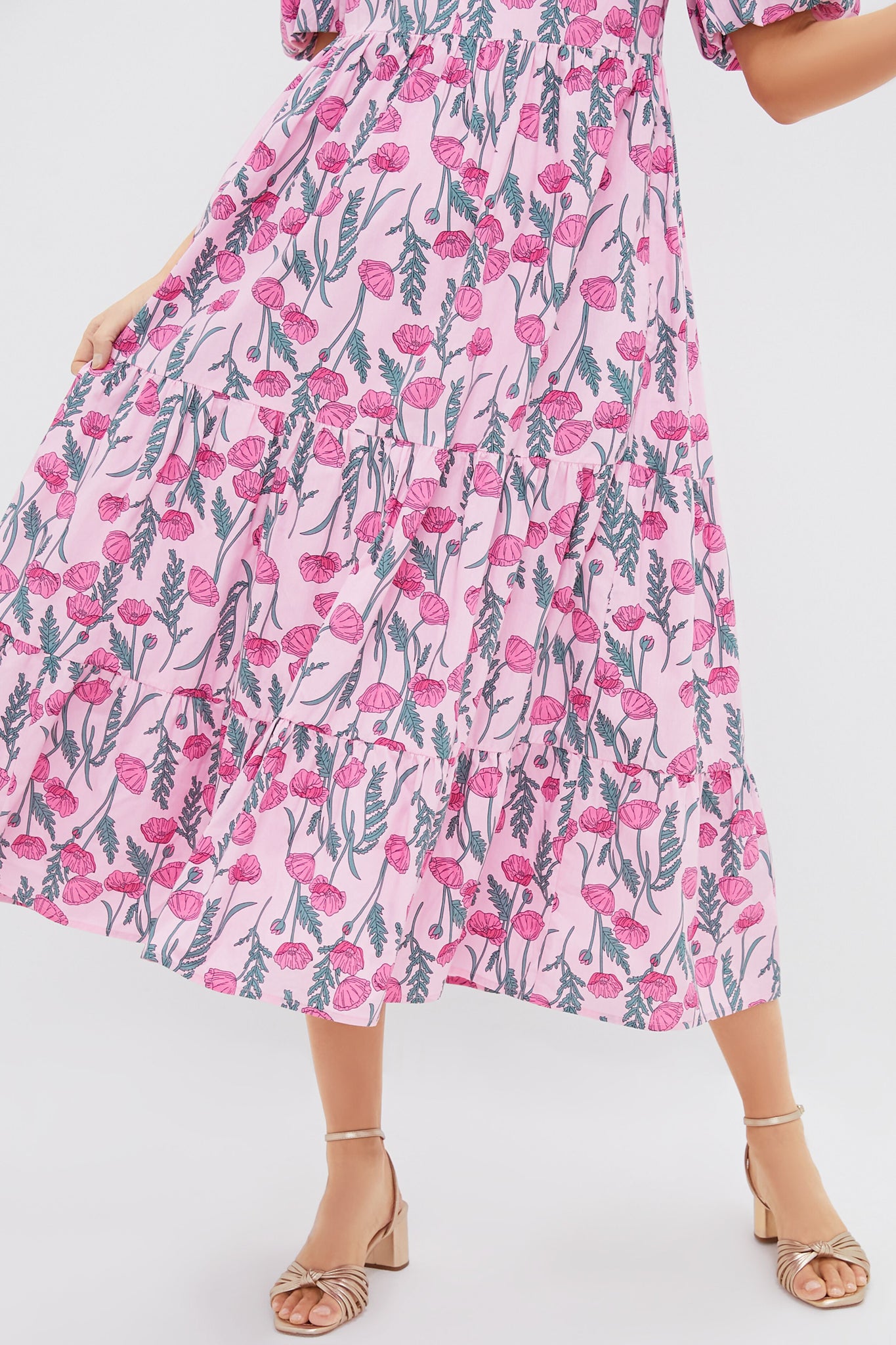 Pink Amaryllis Floral Cisco Maxi Dress | Hyacinth House Pink Amaryllis Floral Cisco Maxi Dress | Hyacinth House