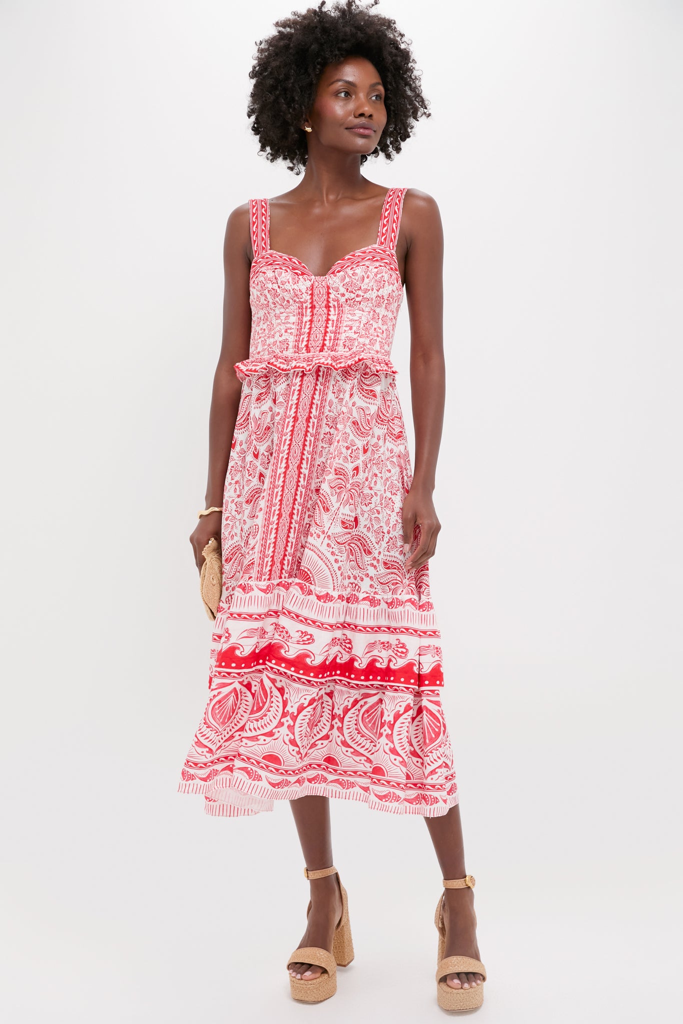 River Ride Red Midi Dress