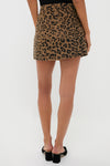 Leopard Brushed Wool Meg Mini Skirt