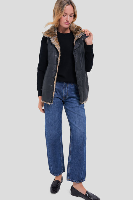 Emilia Wax Fur Reversible Vest