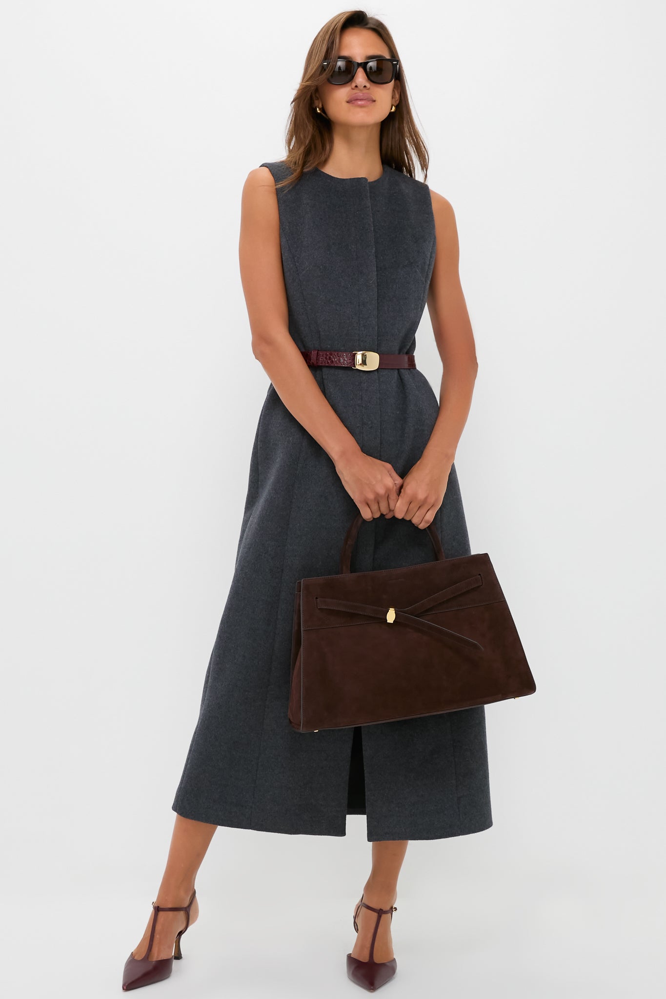 Gray Wool Rhoda Midi Dress | Tuckernuck