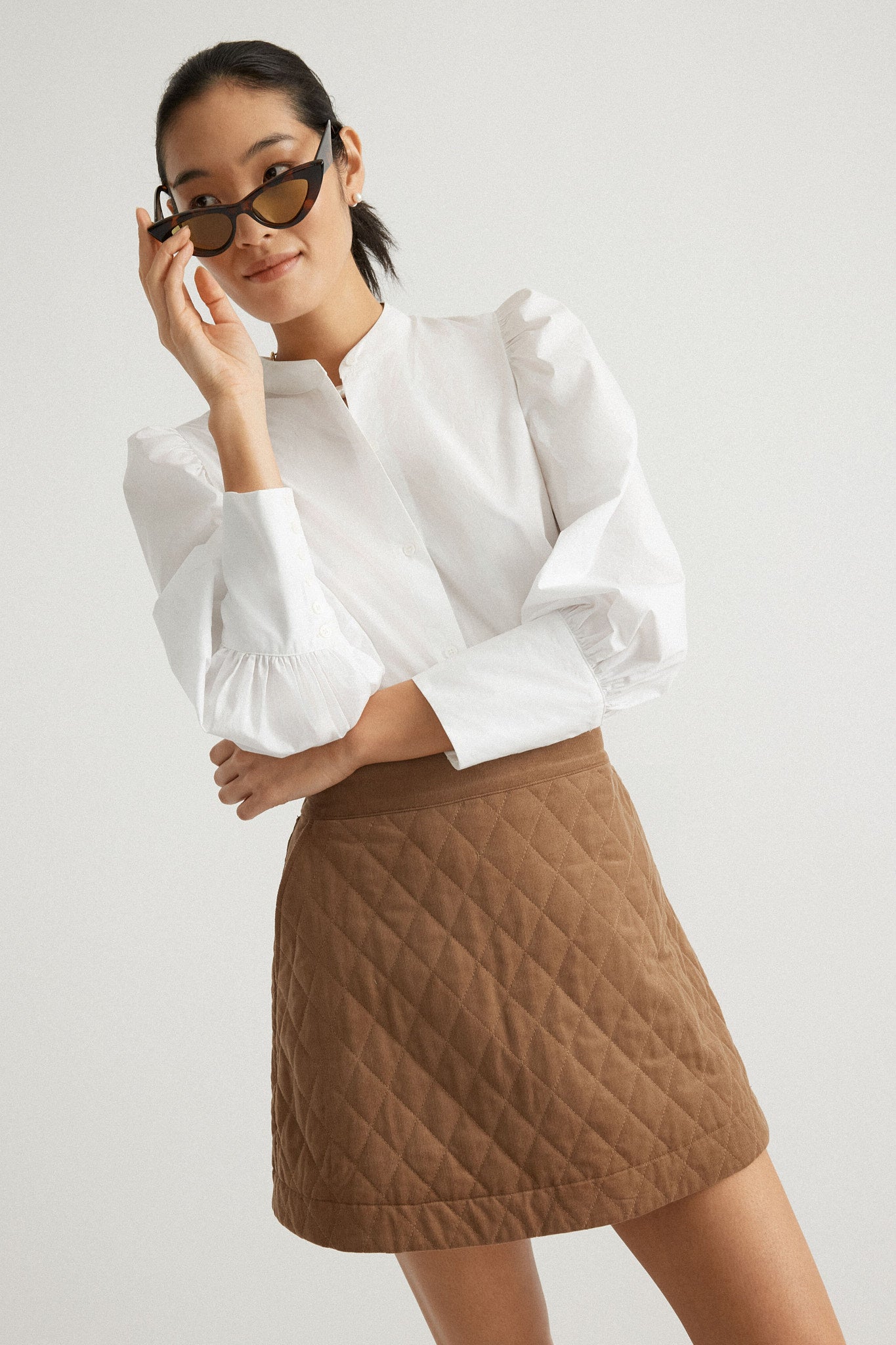 Outlet Corduroy Quilted Skirt