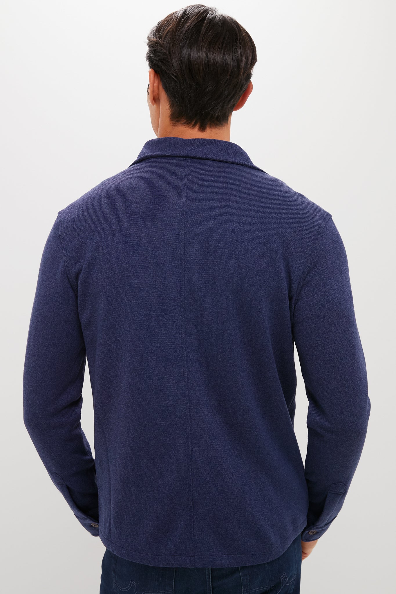 Navy Crown Sweater Fleece Shirt Jacket