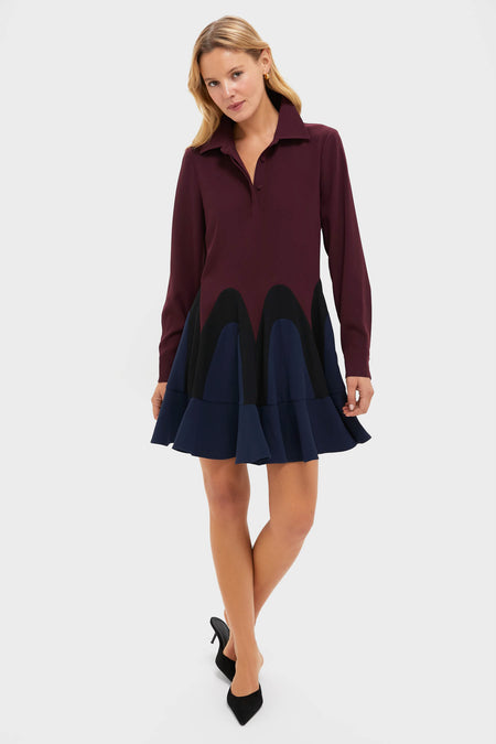 Winetasting Flounce Nadia Dress