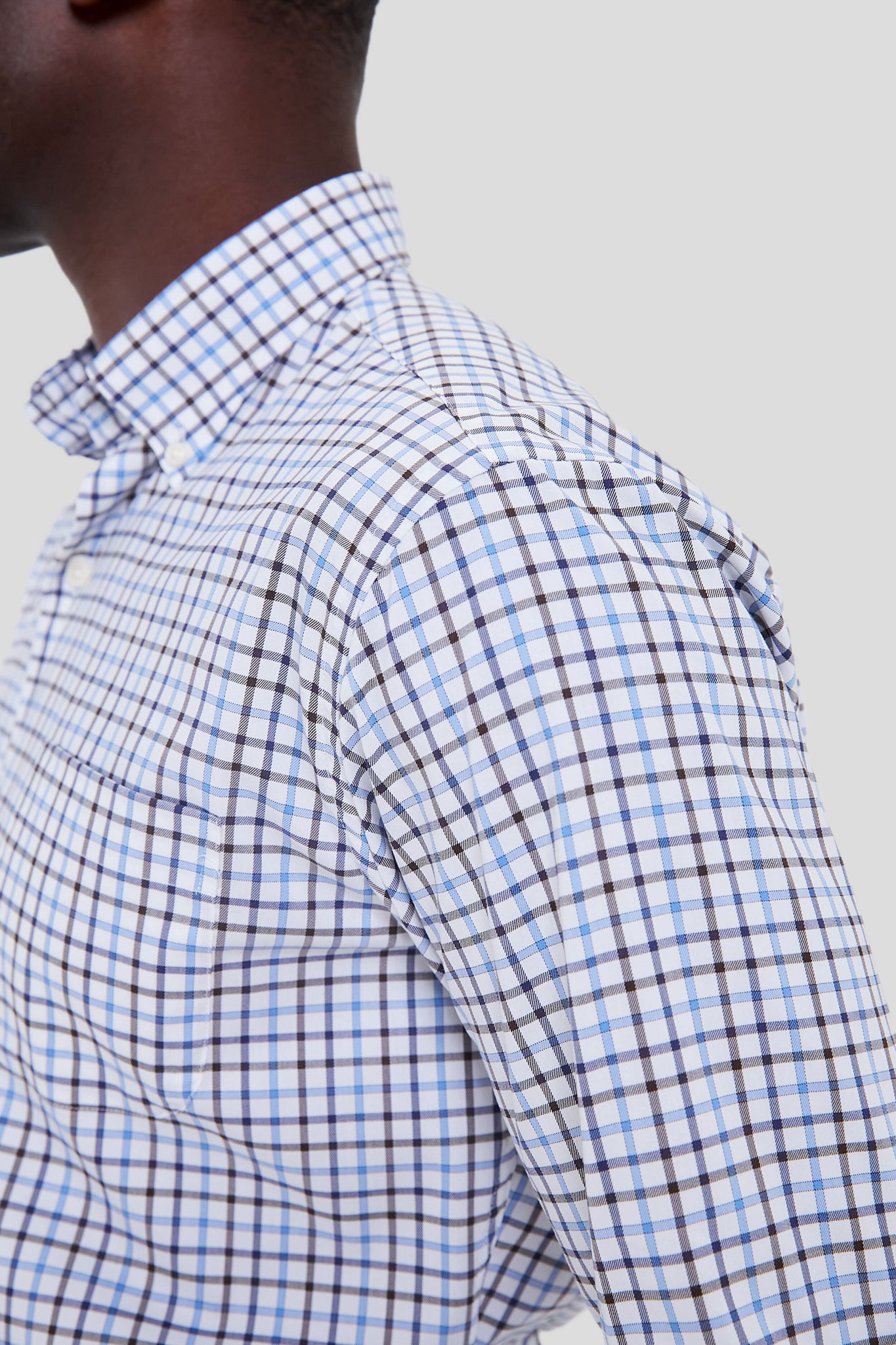 Regatta Blue Calgary Crown Cotton-Stretch Sport Shirt