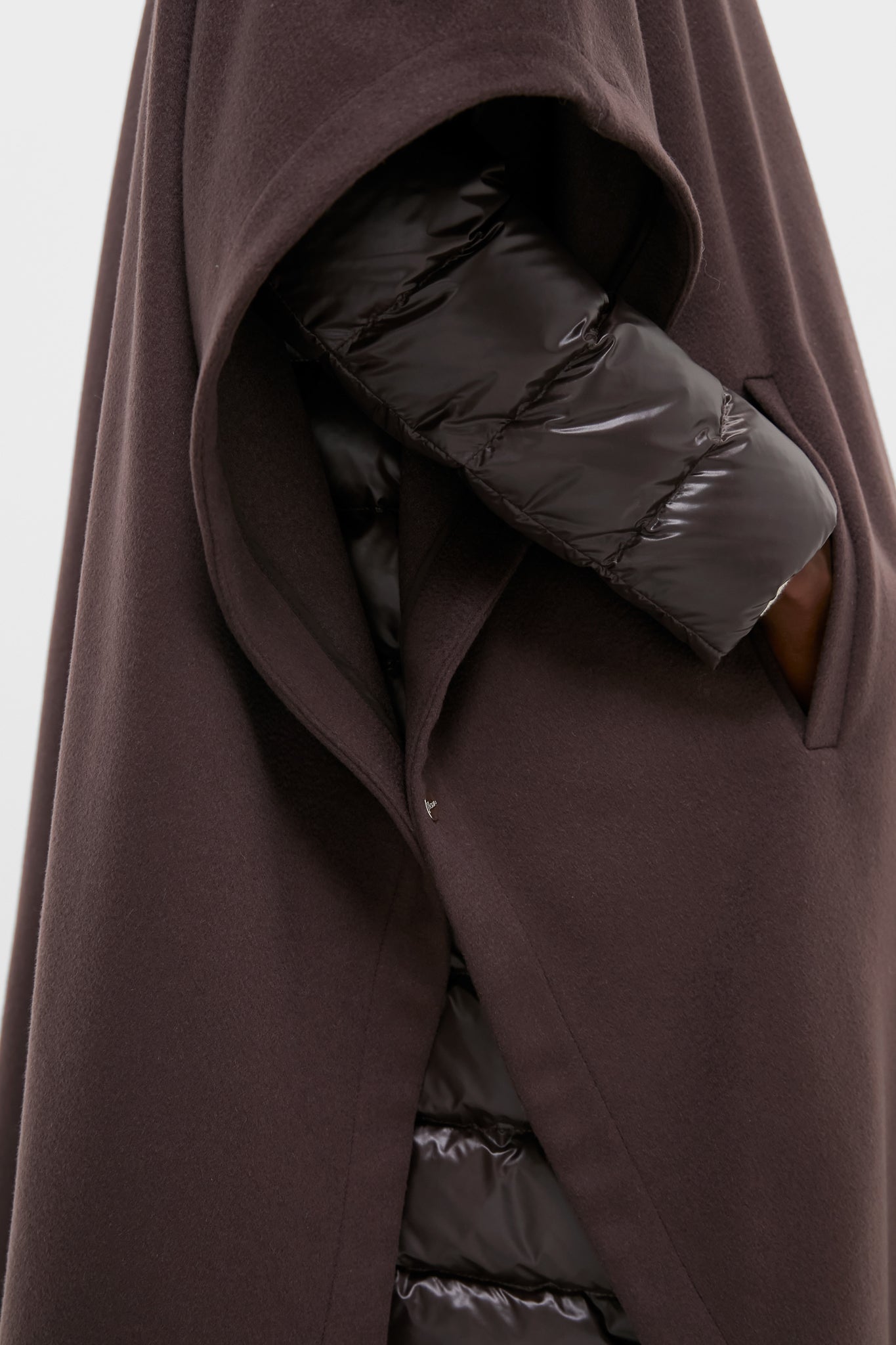 Fondente Luxury Wool and Nylon Ultralight Oversized Coat