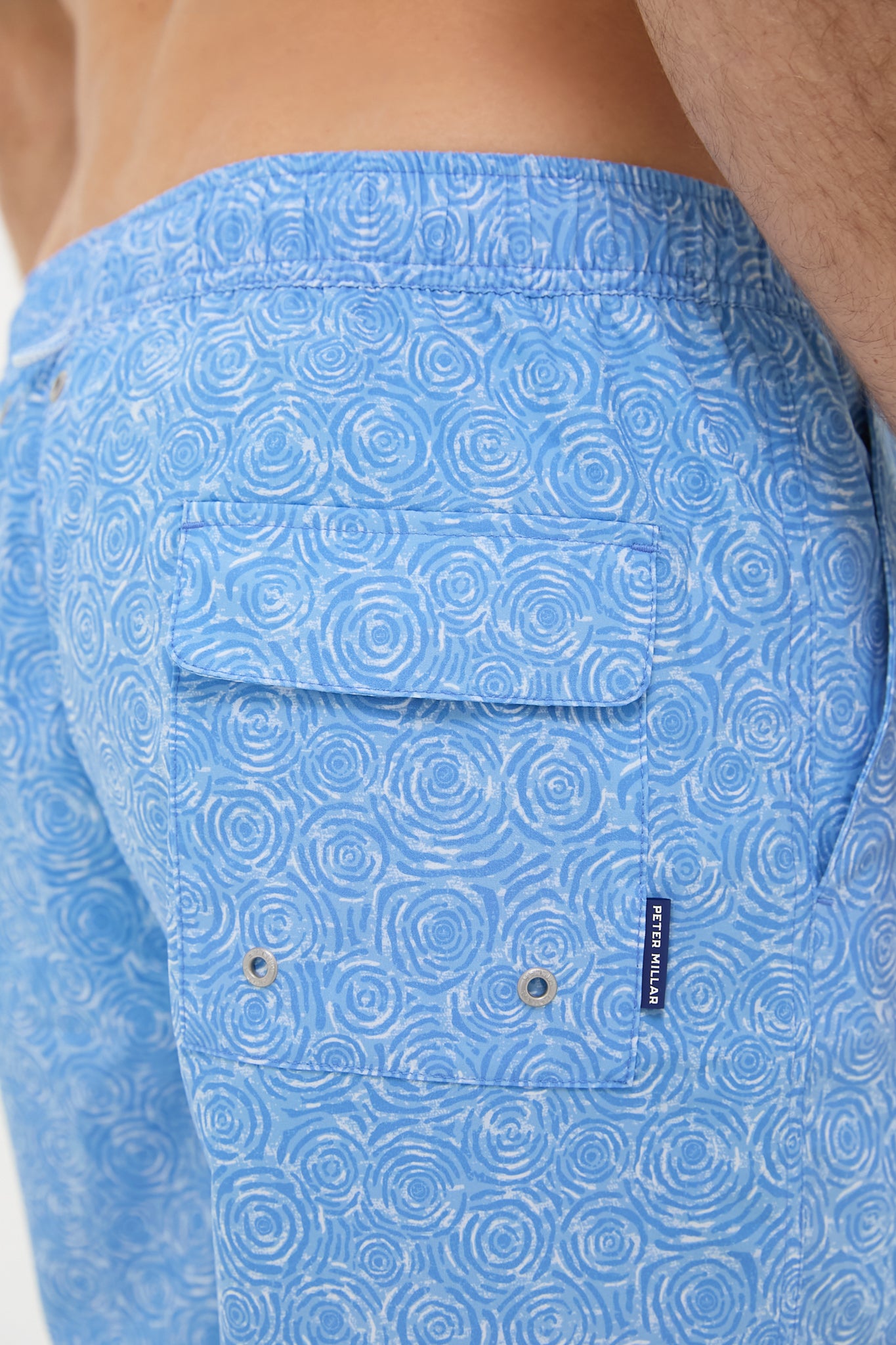 Cottage Blue Ripple Effect Swim Trunks