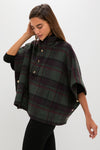Forest Plaid Wool Winthrop Poncho