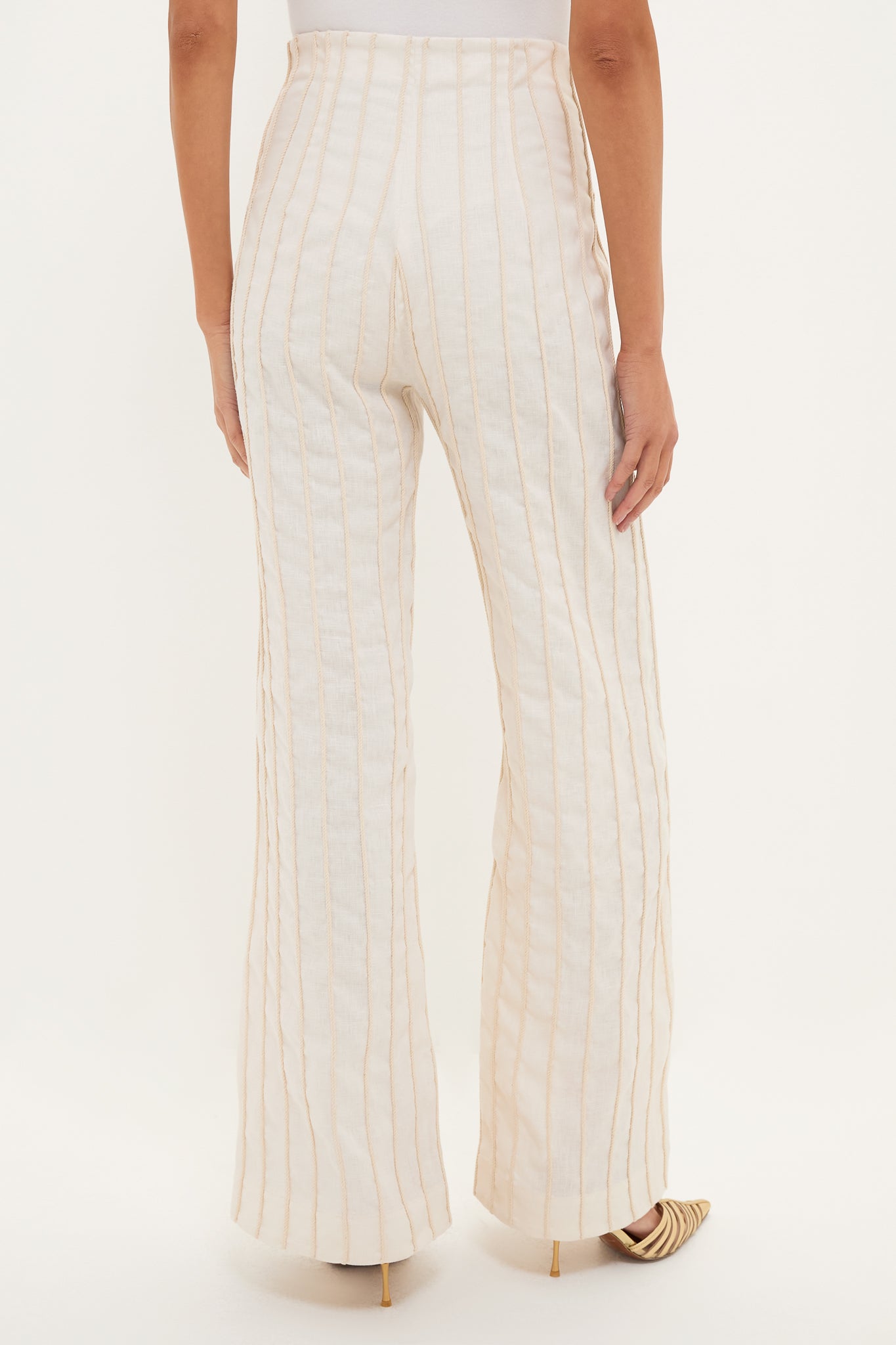 Ivory Tuyo Embroidered Pants