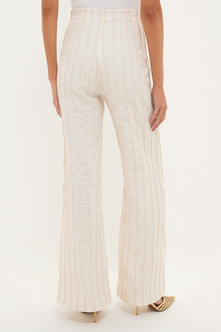 Ivory Tuyo Embroidered Pants