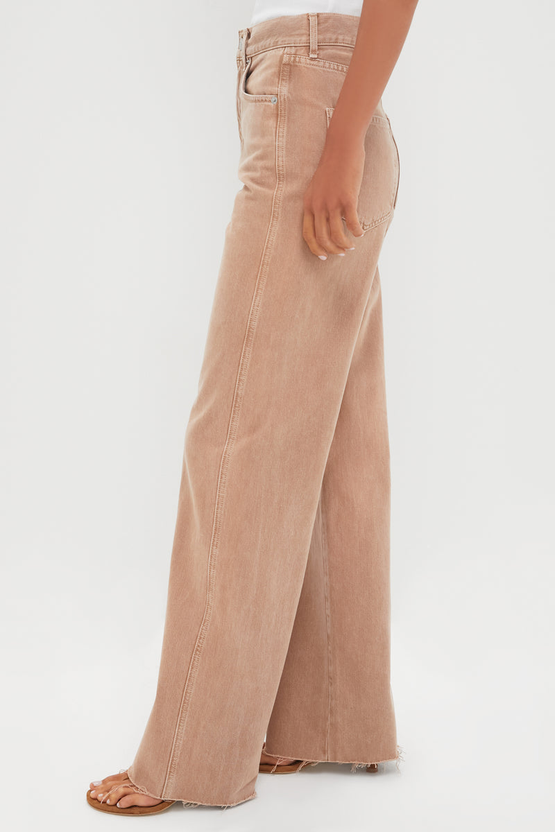 Tan Sierra Taylor High Rise Wide Leg