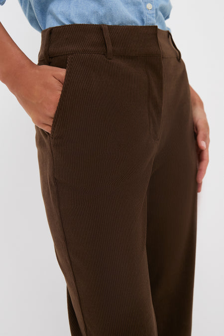 Chocolate Brown Wide Wale Corduroy Hunter Pants