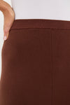 Chocolate Brown Knit Philomena Midi Skirt