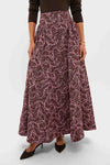 Mulberry Jacquard Sylvie Midi Skirt