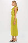 Chartreuse Satin Sinclair Dress