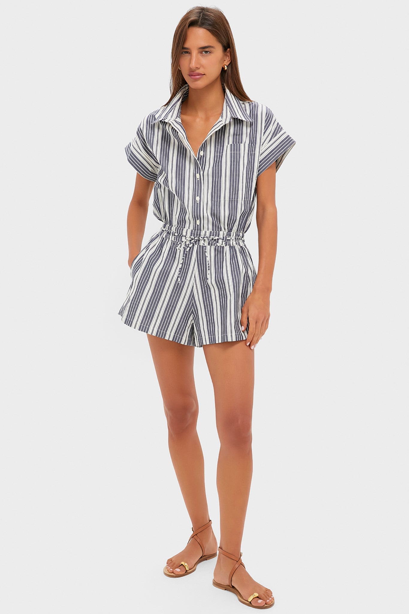 Antique Navy Stripe Cyrene Jumpsuit