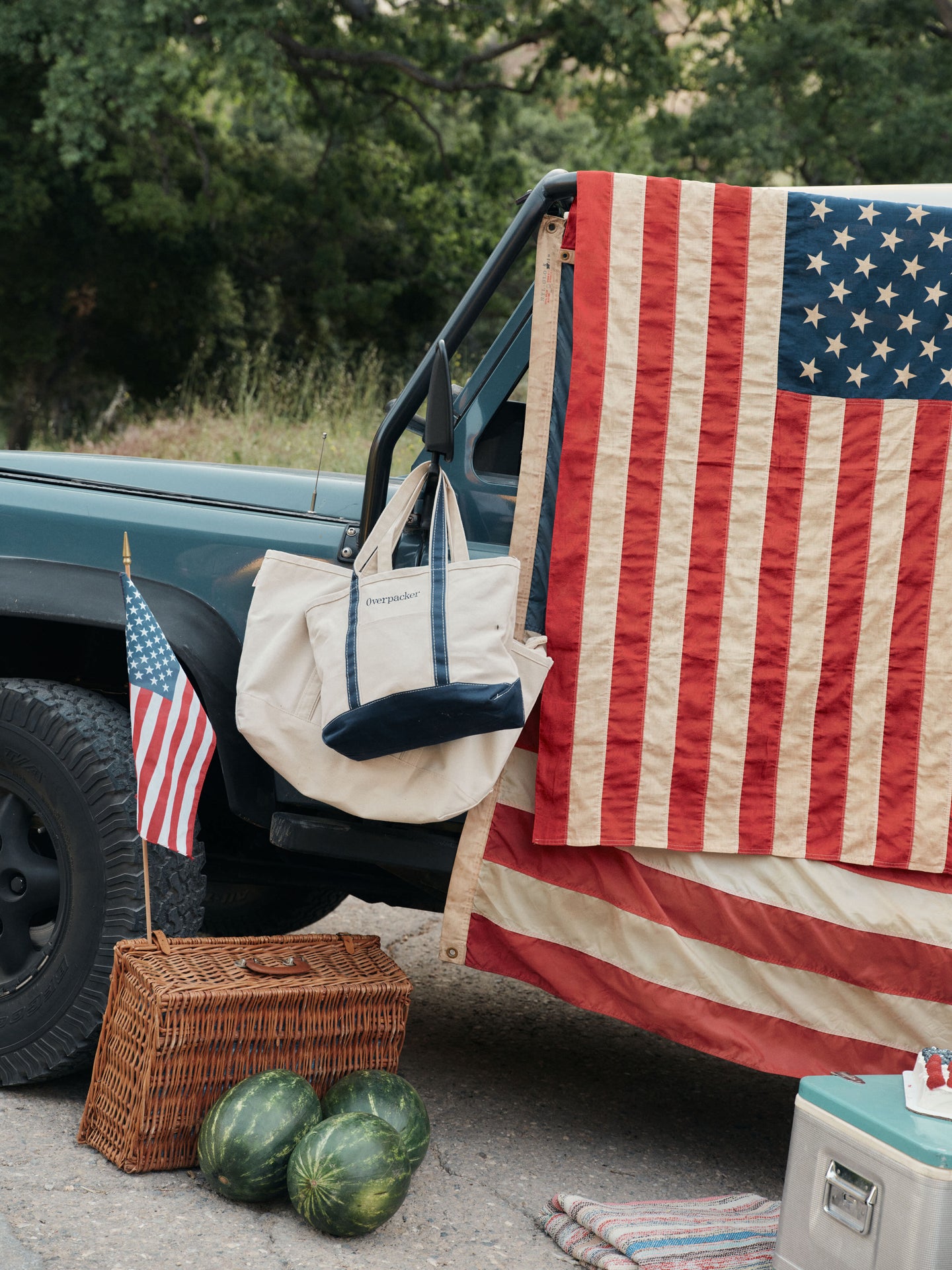 Navy Medium Canvas Tote