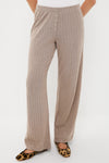Beige Melange Pointelle Boxer Pants