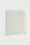 White Pebble Wedding Journal: A classic, high-end leather-bound book with gold-embossed Wedding Journal, offering an effortless, fun way to document wedding details and memories.