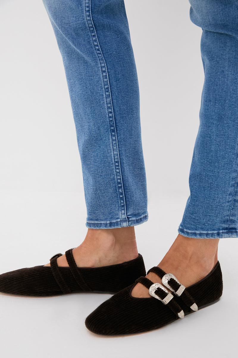 Chocolate Corduroy Claudia Slippers