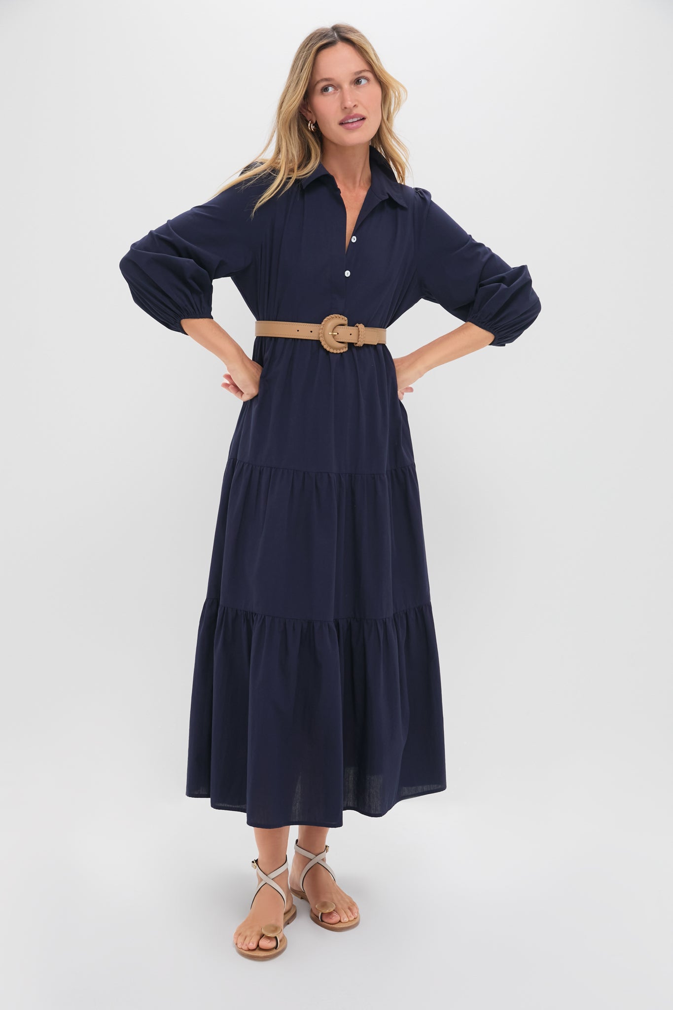 Navy Cotton Mabel Maxi Dress Navy Cotton Mabel Maxi Dress